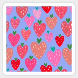 Strawberry hearts Sticker